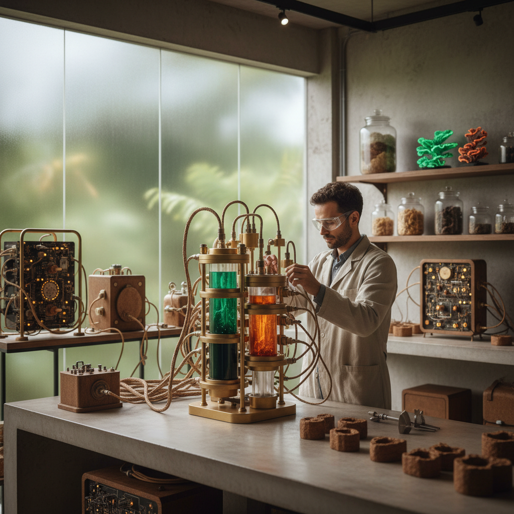 Visão futurista de um laboratório de Deep Tech no Brasil, simbolizando os Moonshots Brasil e a inovação tecnológica no país.