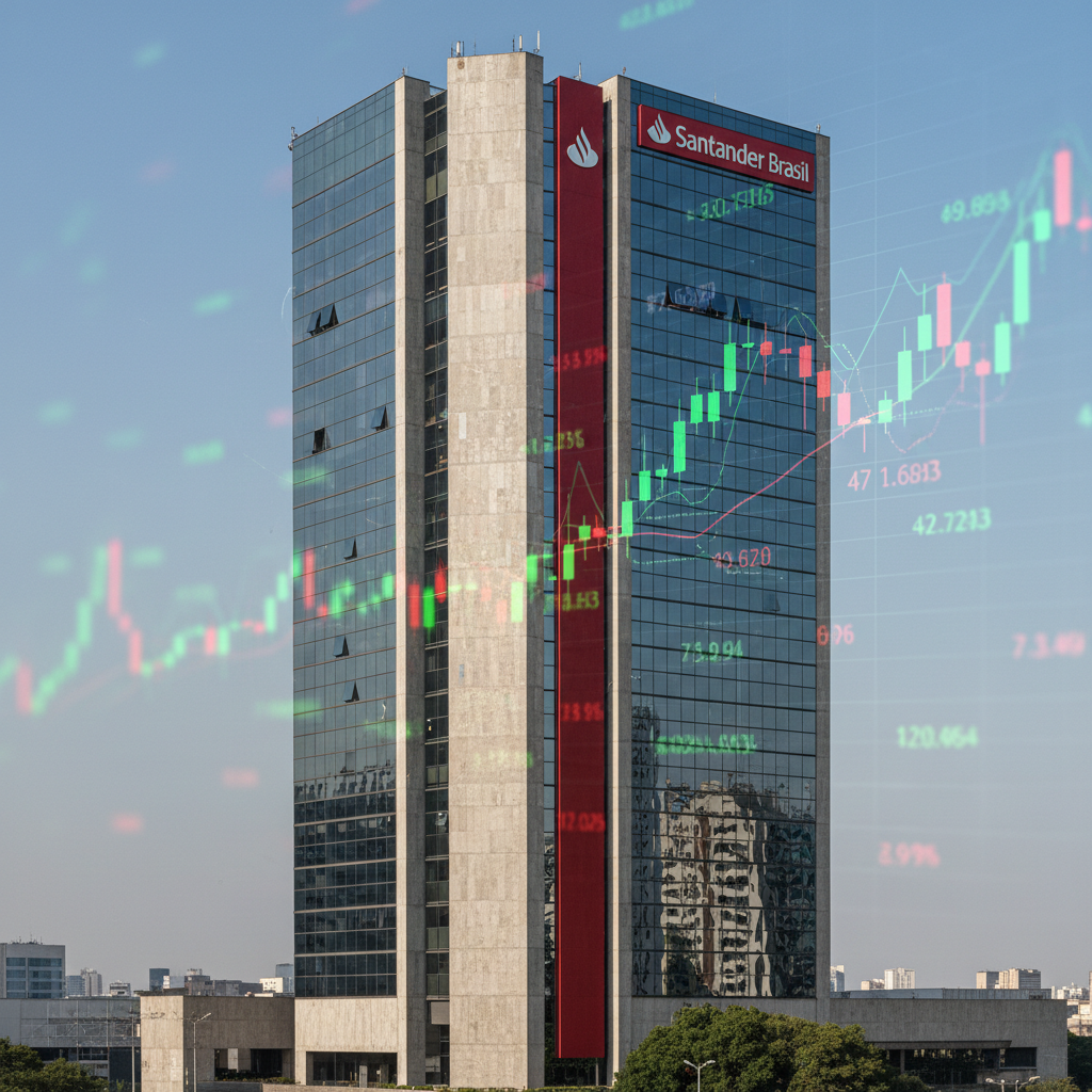 Edifício do Santander Brasil em São Paulo, simbolizando a aquisição Santander Brasil e a consolidação de sua operação no país.