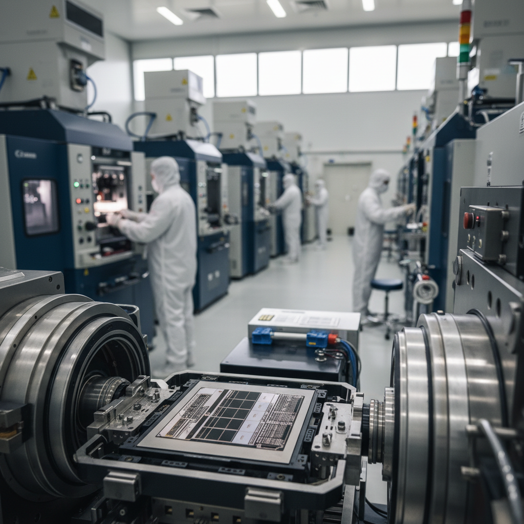Fábrica de semicondutores da TSMC operando, simbolizando a produção de chips de TSMC inteligência artificial de ponta e inovação tecnológica.