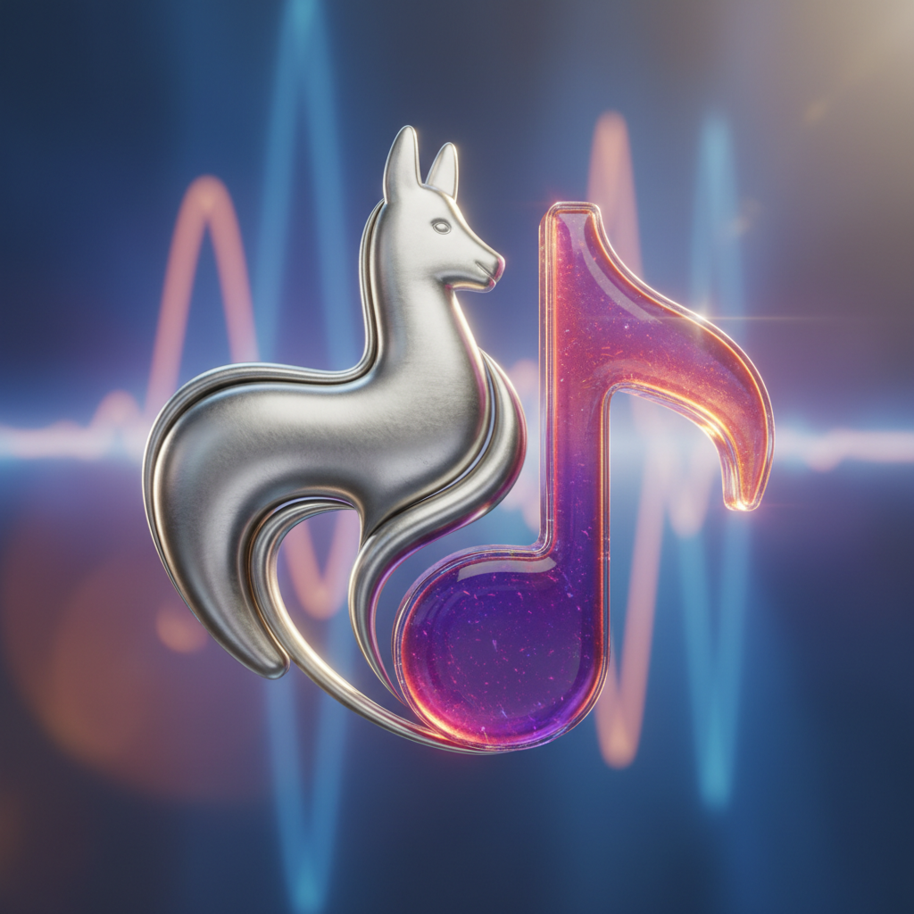 Ilustração futurista do logotipo do Winamp com o ícone da Deezer ao fundo, simbolizando a parceria para o Winamp streaming Deezer.