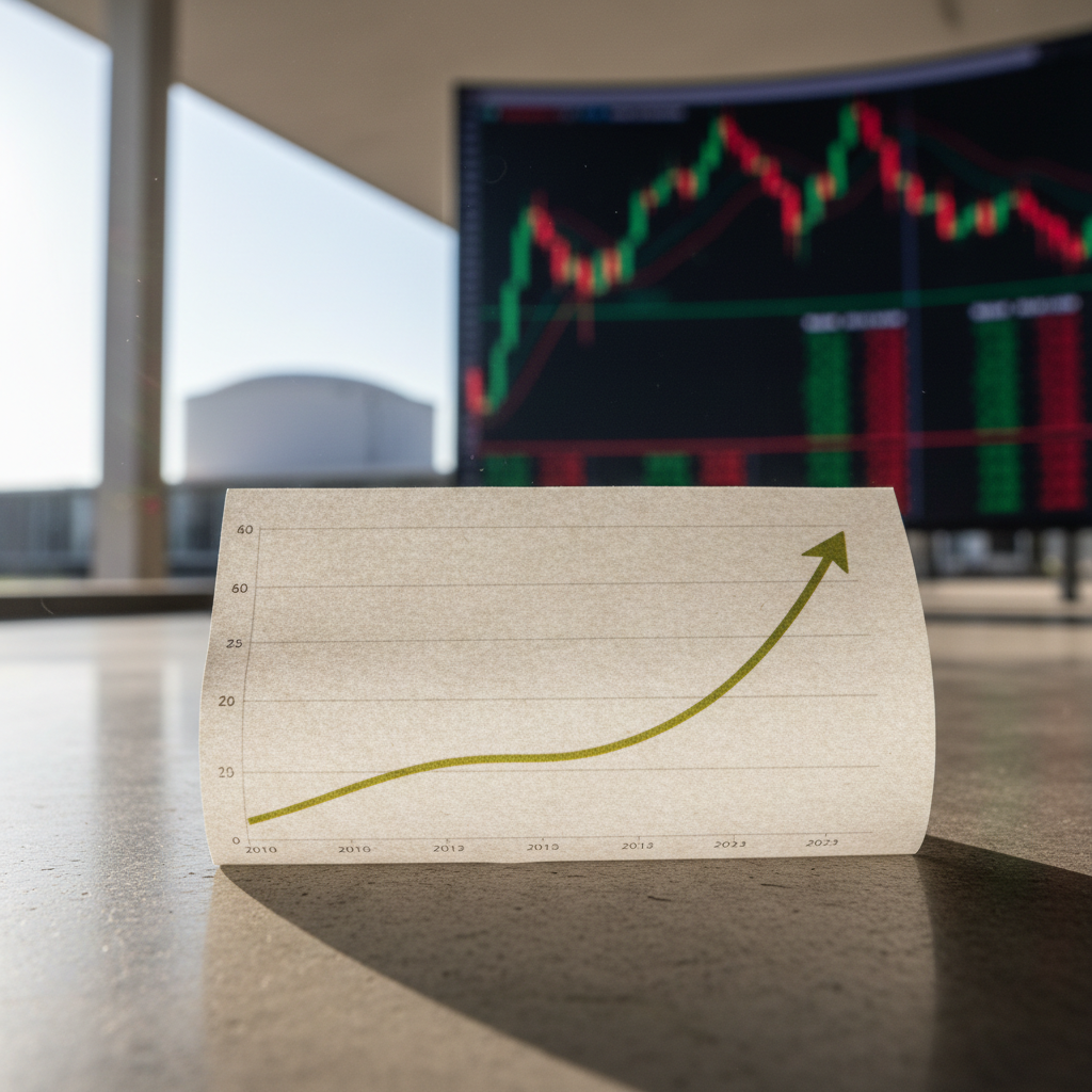 Gráfico de crescimento PIB Brasil e dados financeiros refletindo o cenário econômico de 2026.